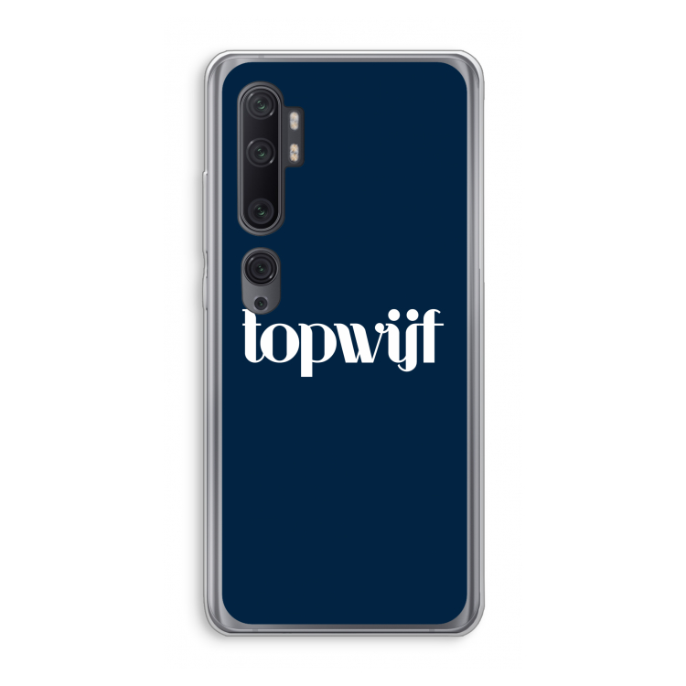 Topwijf Navy: Xiaomi Mi Note 10 Pro Transparant Hoesje