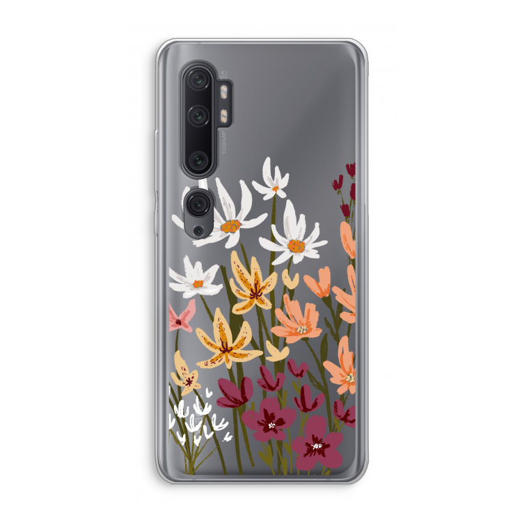 Painted wildflowers: Xiaomi Mi Note 10 Pro Transparant Hoesje