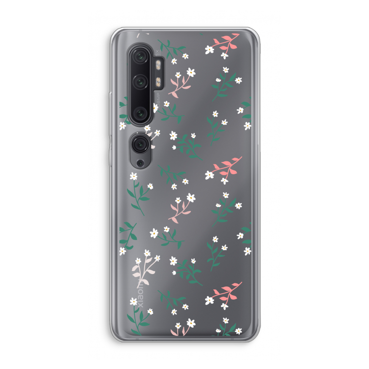 Small white flowers: Xiaomi Mi Note 10 Pro Transparant Hoesje
