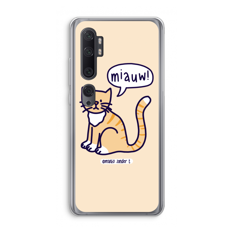 Miauw: Xiaomi Mi Note 10 Pro Transparant Hoesje