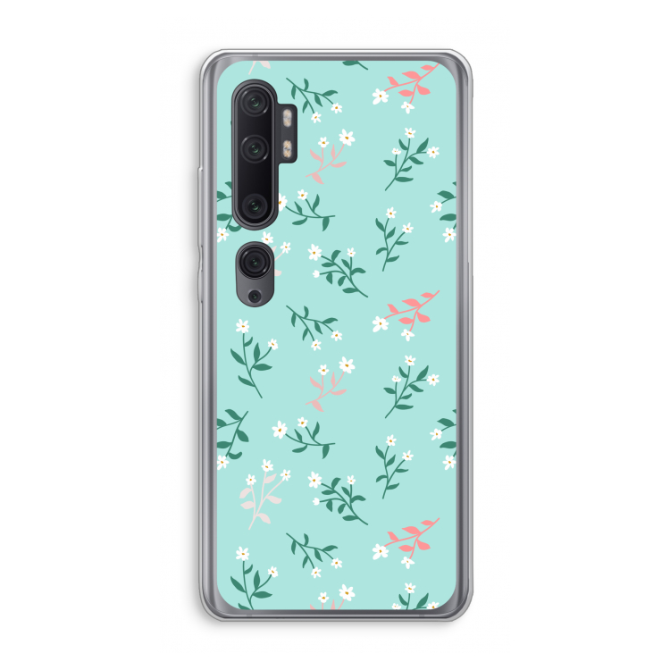 Small white flowers: Xiaomi Mi Note 10 Pro Transparant Hoesje