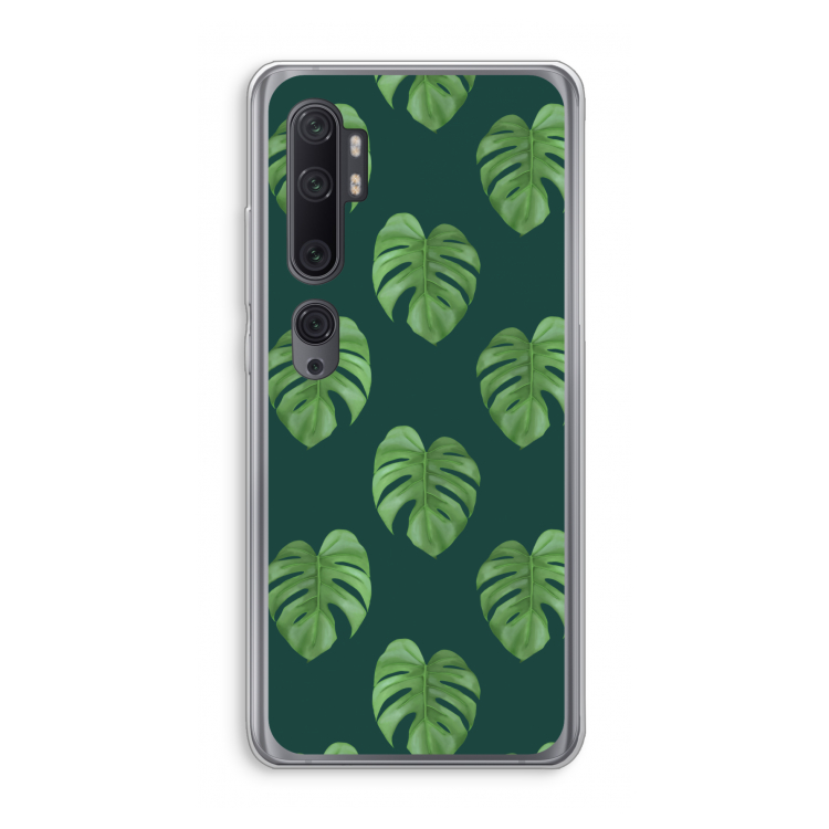 Monstera leaves: Xiaomi Mi Note 10 Pro Transparant Hoesje