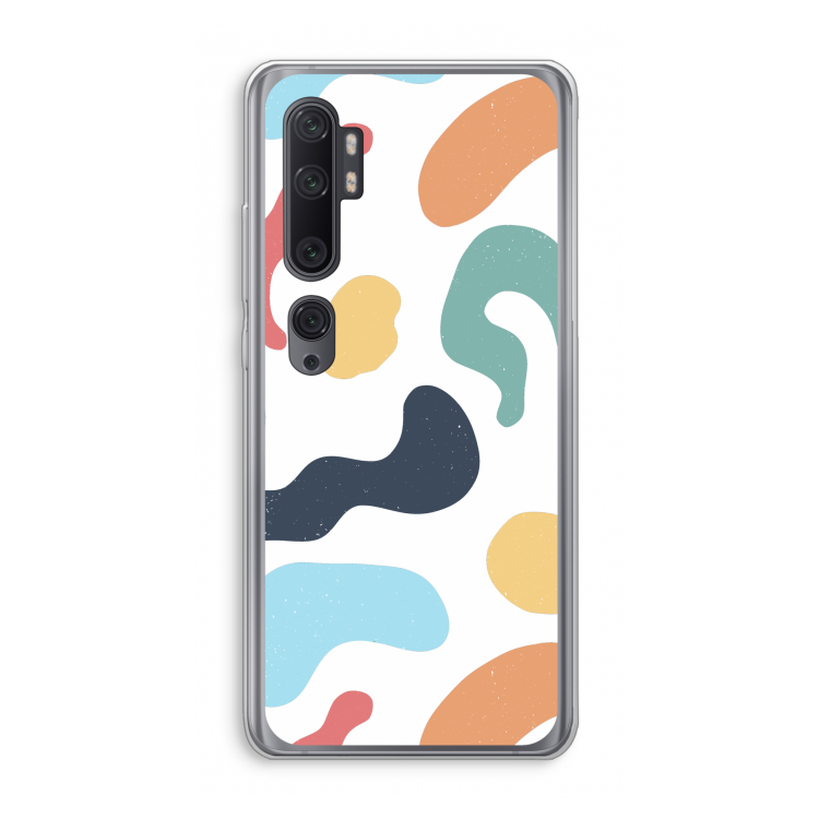 Memphis Shapes Blue: Xiaomi Mi Note 10 Pro Transparant Hoesje