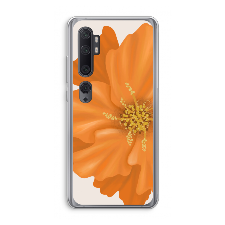 Orange Ellila flower: Xiaomi Mi Note 10 Pro Transparant Hoesje