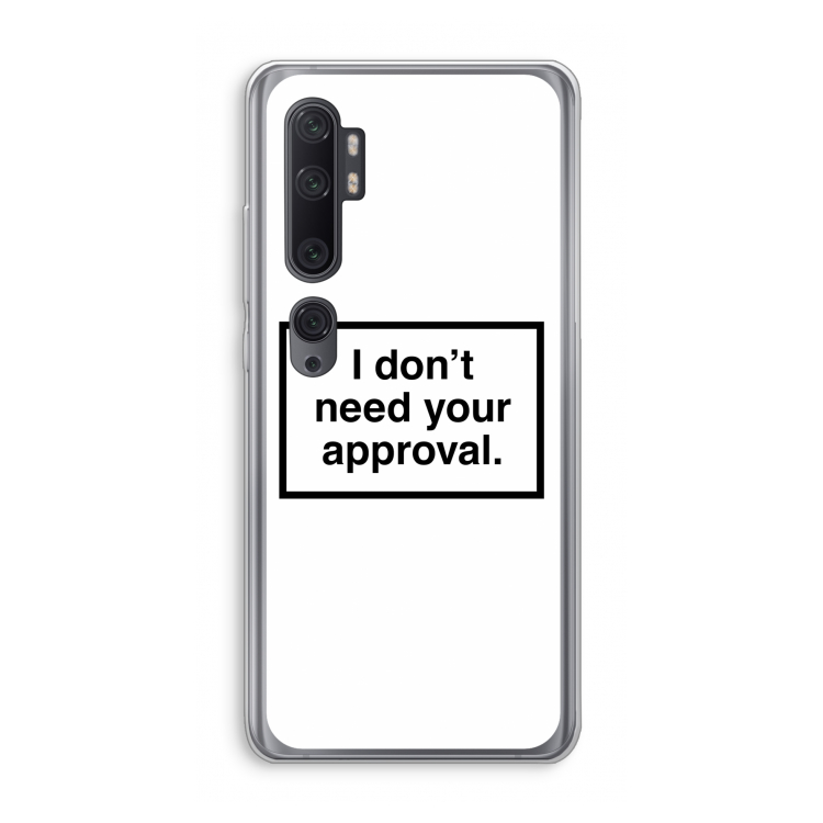 Don't need approval: Xiaomi Mi Note 10 Pro Transparant Hoesje