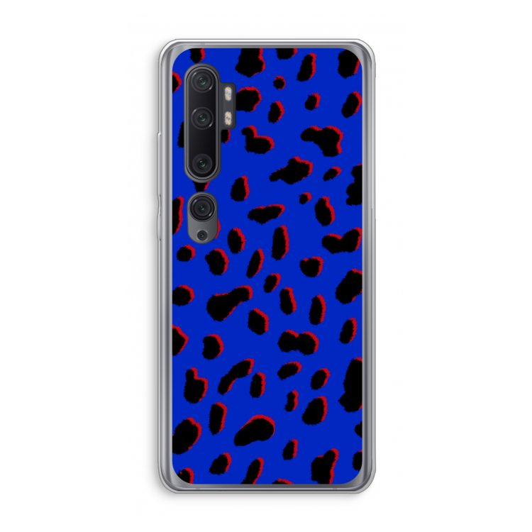 Blue Leopard: Xiaomi Mi Note 10 Pro Transparant Hoesje