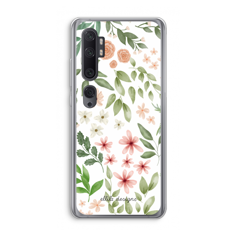 Botanical sweet flower heaven: Xiaomi Mi Note 10 Pro Transparant Hoesje