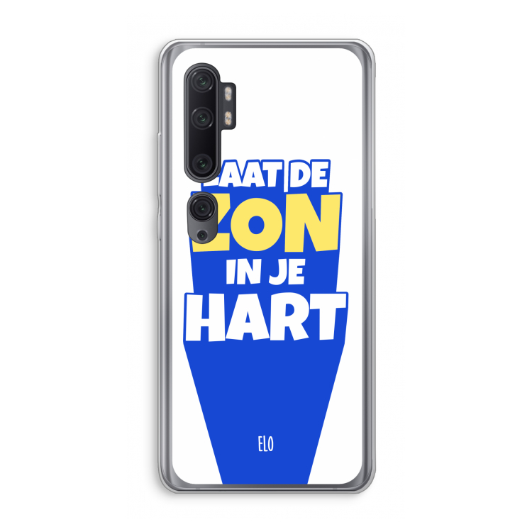 Laat de zon in je hart: Xiaomi Mi Note 10 Pro Transparant Hoesje