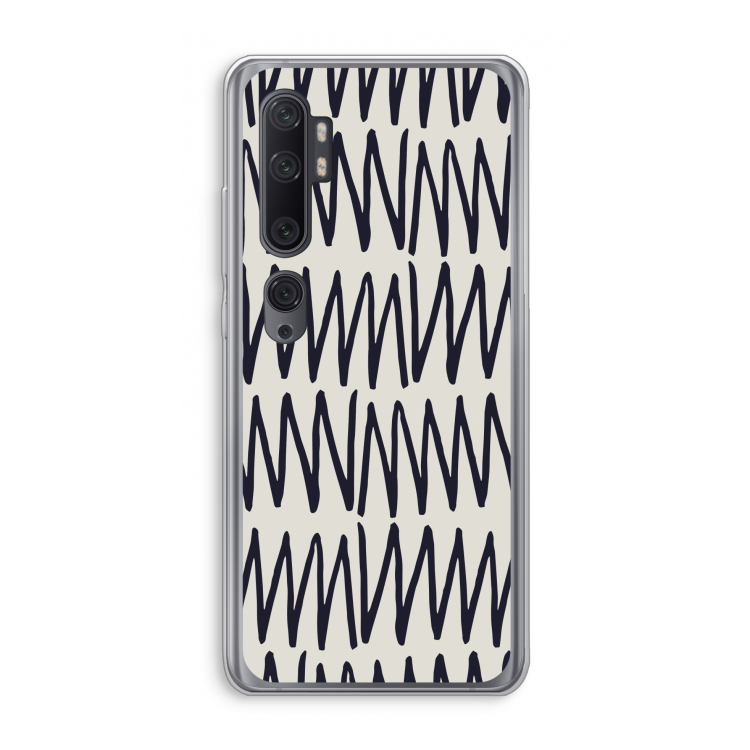 Marrakech Zigzag: Xiaomi Mi Note 10 Pro Transparant Hoesje