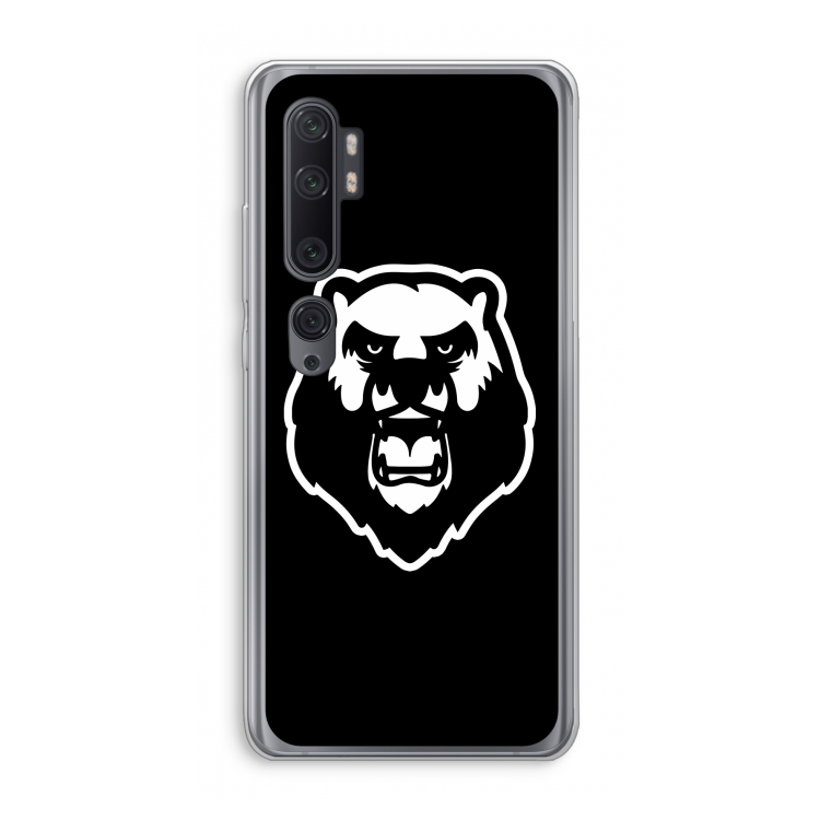 Angry Bear (black): Xiaomi Mi Note 10 Pro Transparant Hoesje
