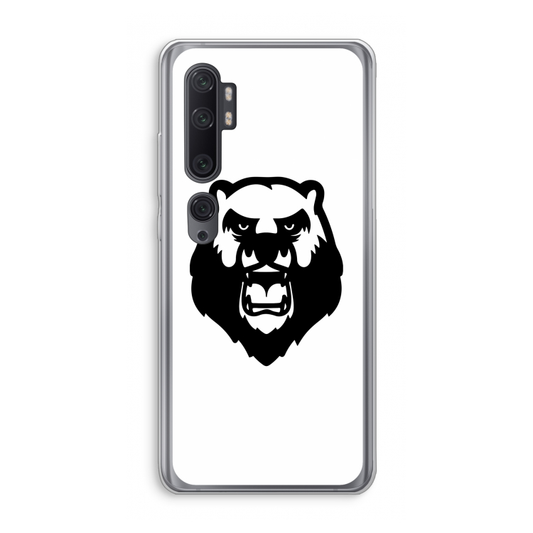Angry Bear (white): Xiaomi Mi Note 10 Pro Transparant Hoesje