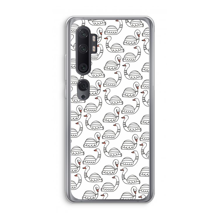 Zwanen: Xiaomi Mi Note 10 Pro Transparant Hoesje