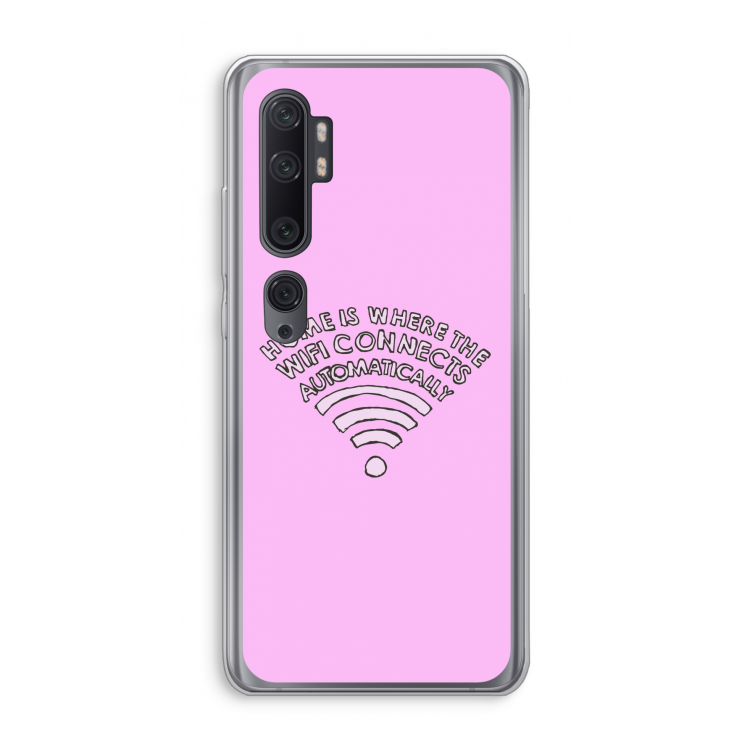 Home Is Where The Wifi Is: Xiaomi Mi Note 10 Pro Transparant Hoesje