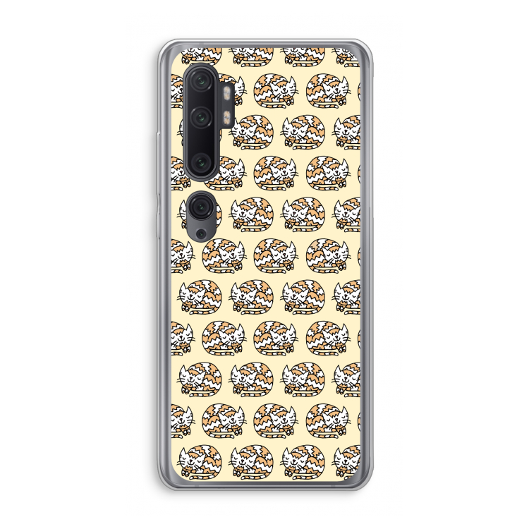 Slapende poes: Xiaomi Mi Note 10 Pro Transparant Hoesje
