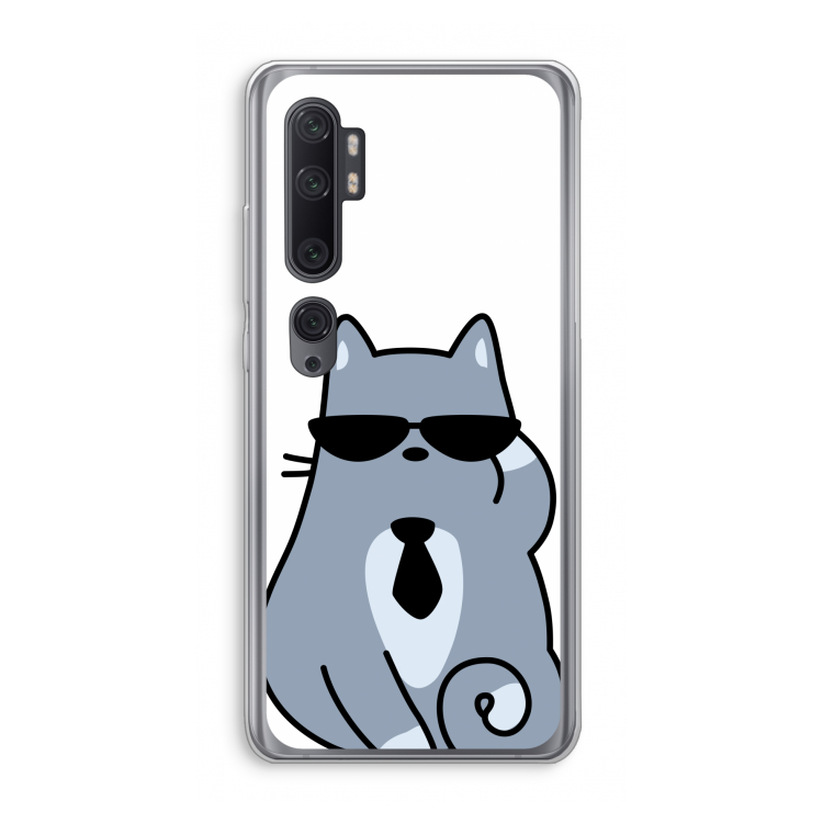 Cool cat: Xiaomi Mi Note 10 Pro Transparant Hoesje