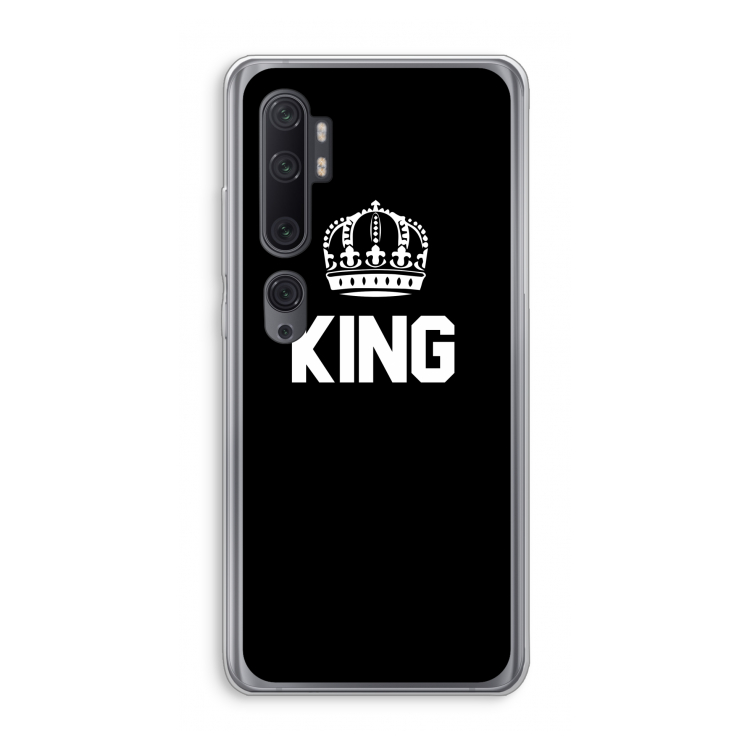 King zwart: Xiaomi Mi Note 10 Pro Transparant Hoesje