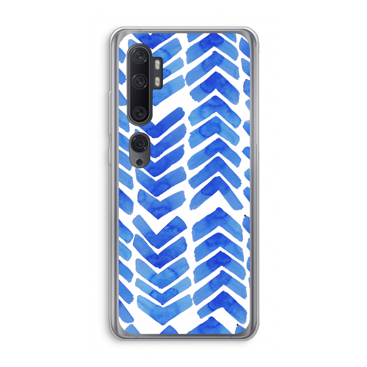 Blauwe pijlen: Xiaomi Mi Note 10 Pro Transparant Hoesje