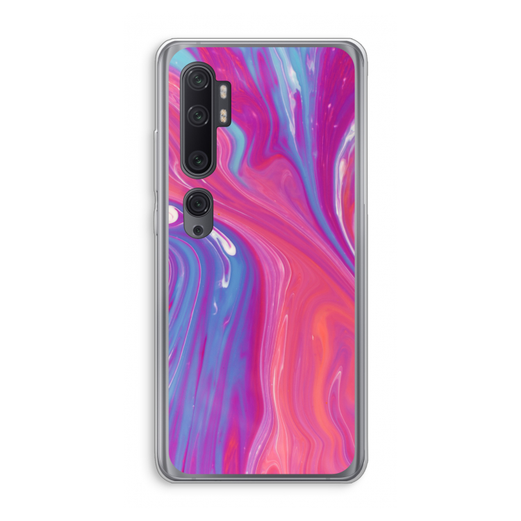 Paarse stroom: Xiaomi Mi Note 10 Pro Transparant Hoesje