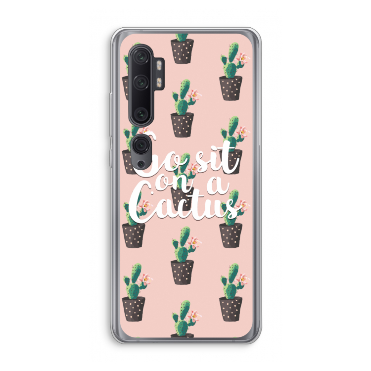 Cactus quote: Xiaomi Mi Note 10 Pro Transparant Hoesje