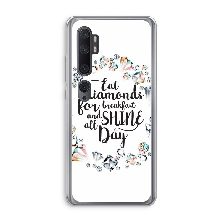 Diamonds: Xiaomi Mi Note 10 Pro Transparant Hoesje