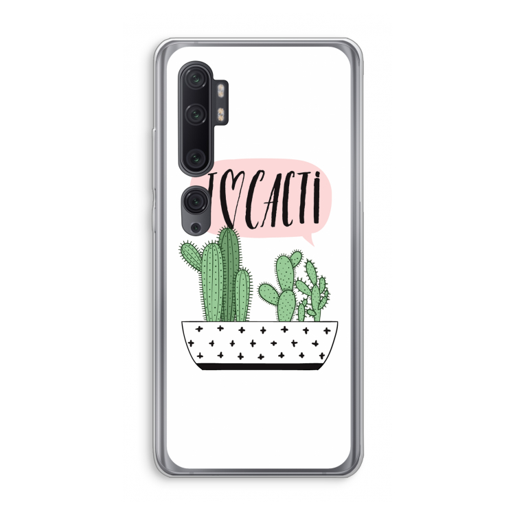 I love cacti: Xiaomi Mi Note 10 Pro Transparant Hoesje