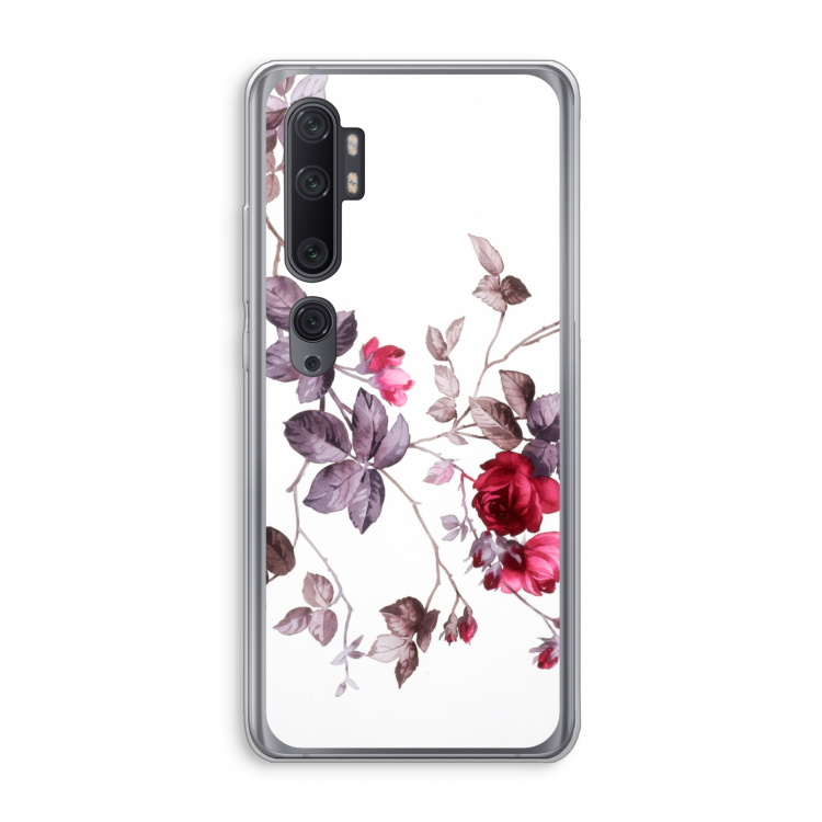 Mooie bloemen: Xiaomi Mi Note 10 Pro Transparant Hoesje