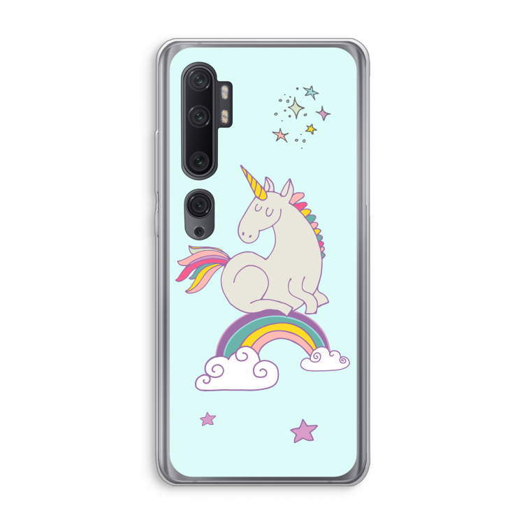 Regenboog eenhoorn: Xiaomi Mi Note 10 Pro Transparant Hoesje