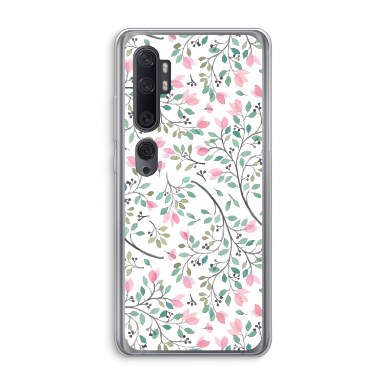 Sierlijke bloemen: Xiaomi Mi Note 10 Pro Transparant Hoesje