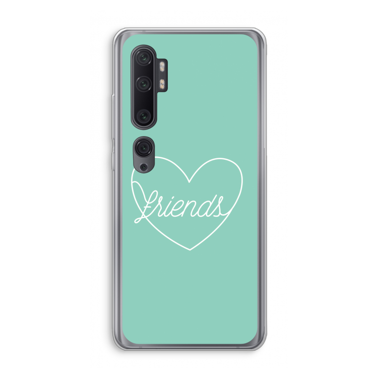 Friends heart pastel: Xiaomi Mi Note 10 Pro Transparant Hoesje