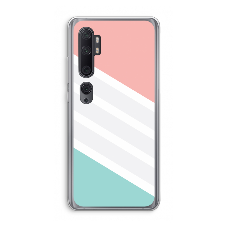 Strepen pastel: Xiaomi Mi Note 10 Pro Transparant Hoesje