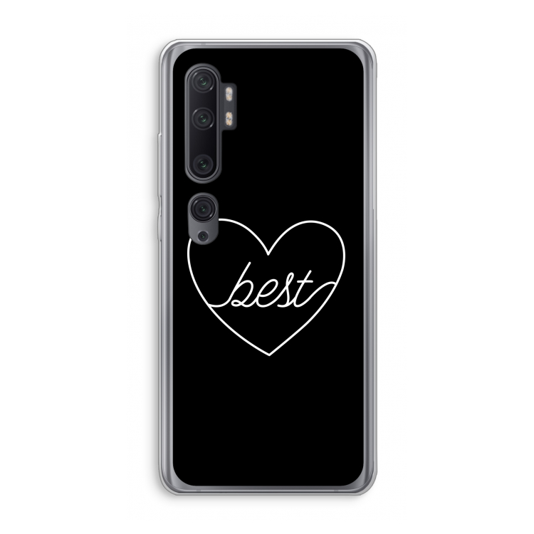 Best heart black: Xiaomi Mi Note 10 Pro Transparant Hoesje