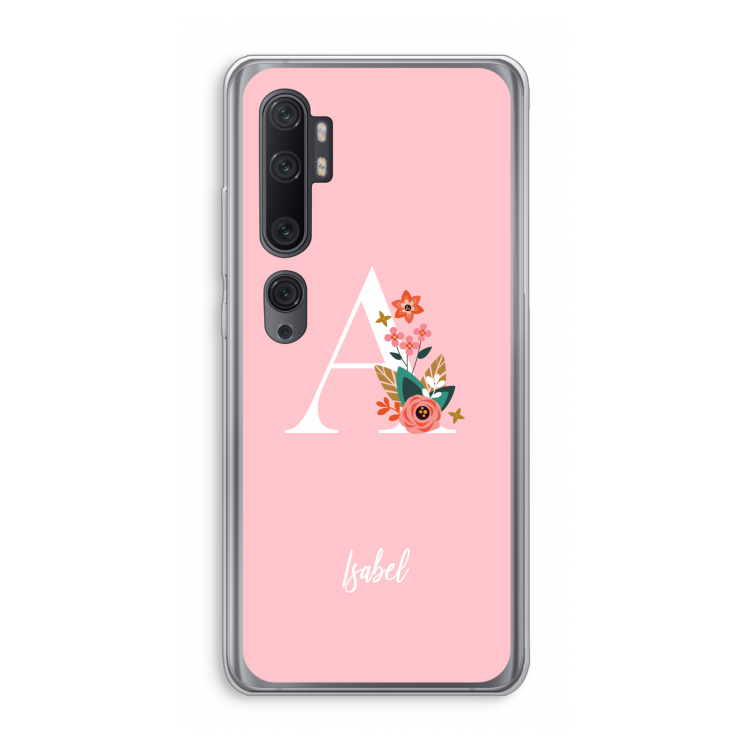 Pink Bouquet: Xiaomi Mi Note 10 Pro Transparant Hoesje