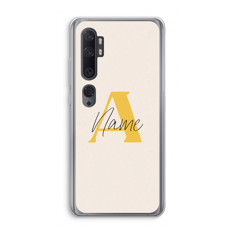 Amber Script: Xiaomi Mi Note 10 Pro Transparant Hoesje