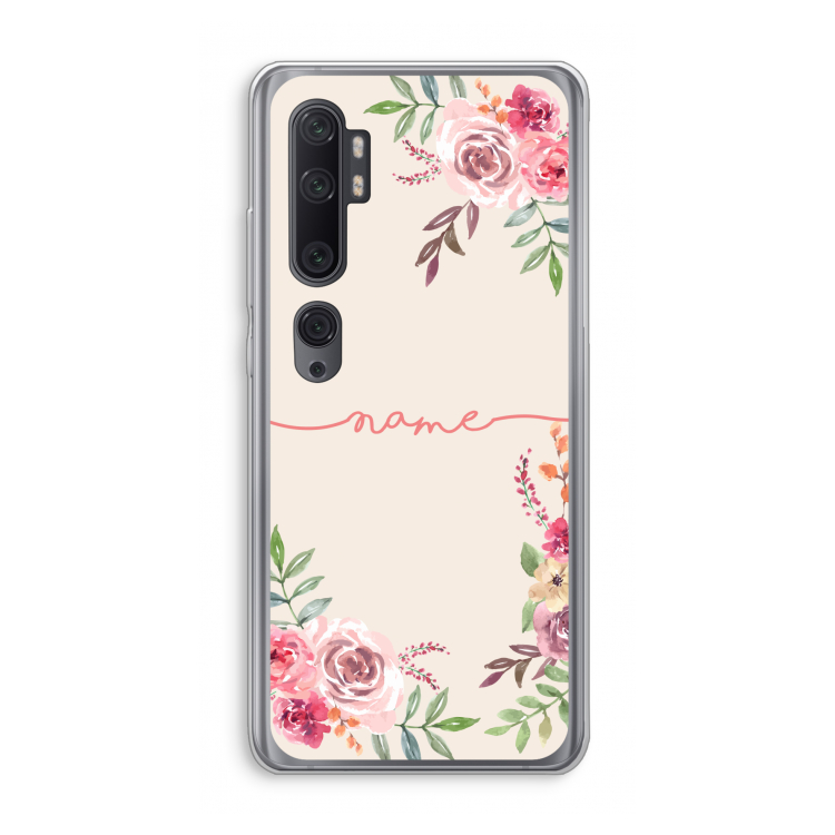 Rozen: Xiaomi Mi Note 10 Pro Transparant Hoesje