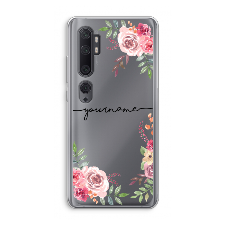 Rozen: Xiaomi Mi Note 10 Pro Transparant Hoesje