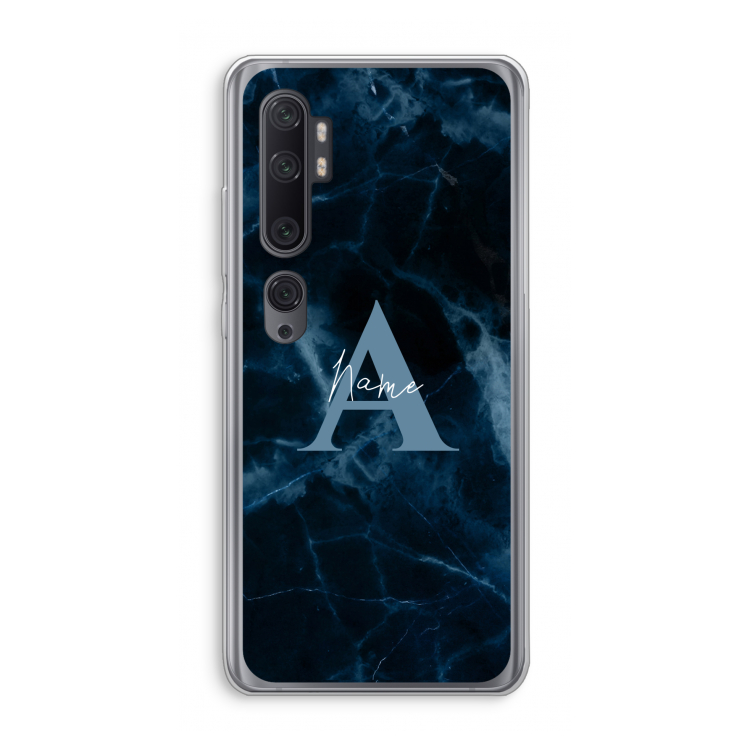 Midnight Marble: Xiaomi Mi Note 10 Pro Transparant Hoesje