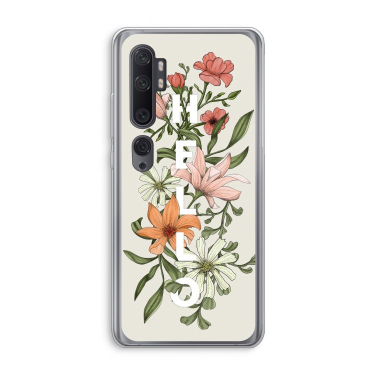 Hello bloemen: Xiaomi Mi Note 10 Pro Transparant Hoesje