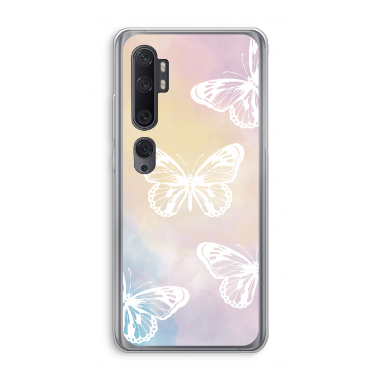 White butterfly: Xiaomi Mi Note 10 Pro Transparant Hoesje