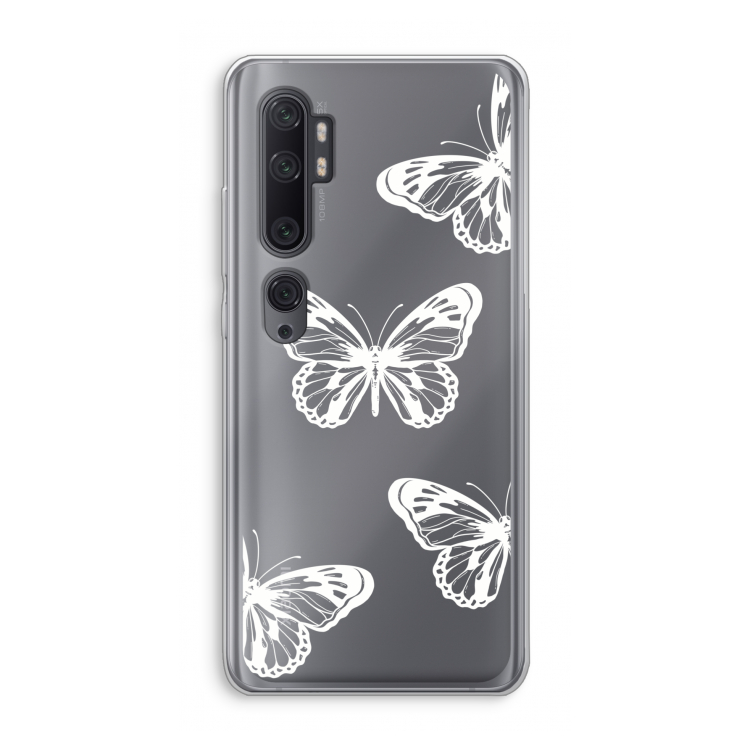 White butterfly: Xiaomi Mi Note 10 Pro Transparant Hoesje
