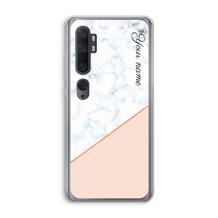 Marmer in stijl: Xiaomi Mi Note 10 Pro Transparant Hoesje