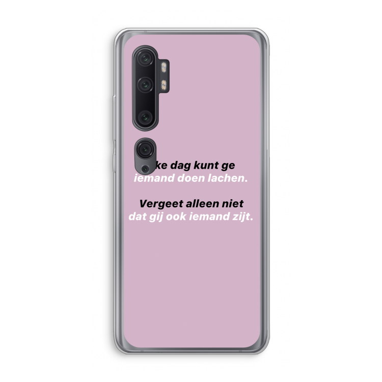 gij zijt ook iemand: Xiaomi Mi Note 10 Pro Transparant Hoesje