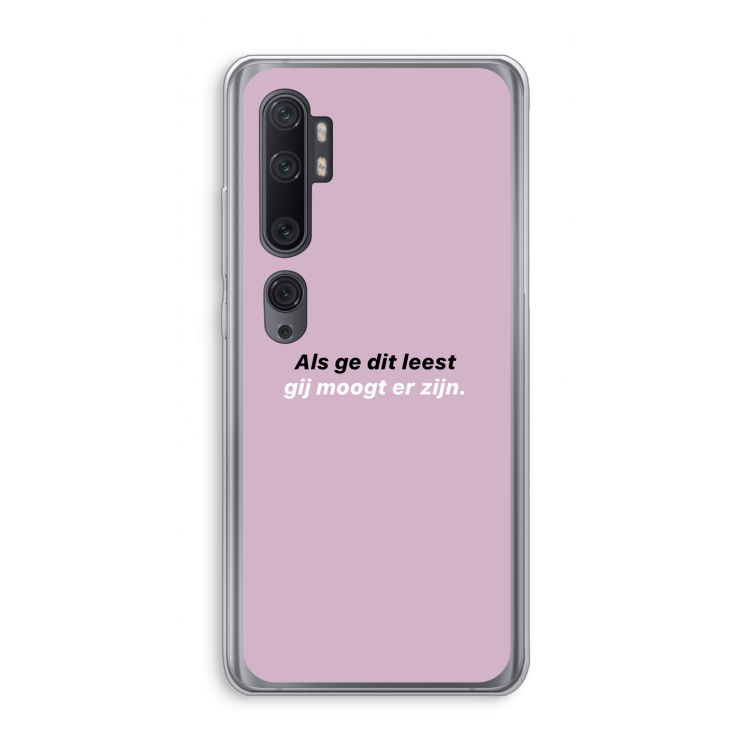 gij moogt er zijn: Xiaomi Mi Note 10 Pro Transparant Hoesje