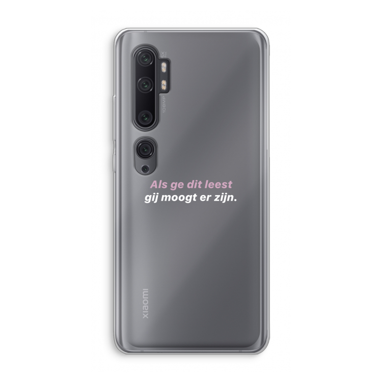 gij moogt er zijn: Xiaomi Mi Note 10 Pro Transparant Hoesje