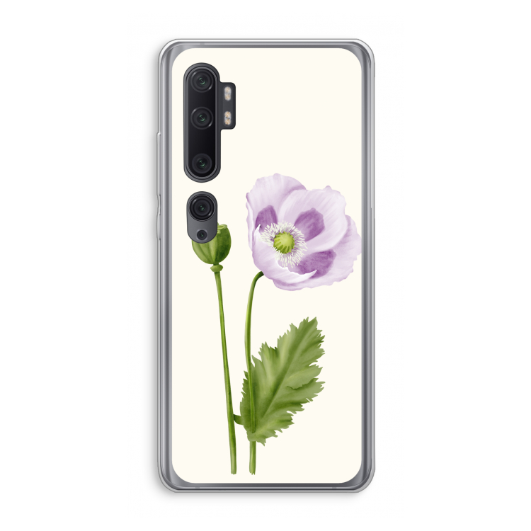 Purple poppy: Xiaomi Mi Note 10 Pro Transparant Hoesje
