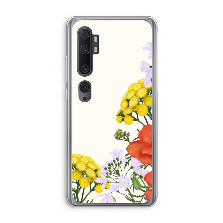 Wilde bloemen: Xiaomi Mi Note 10 Pro Transparant Hoesje