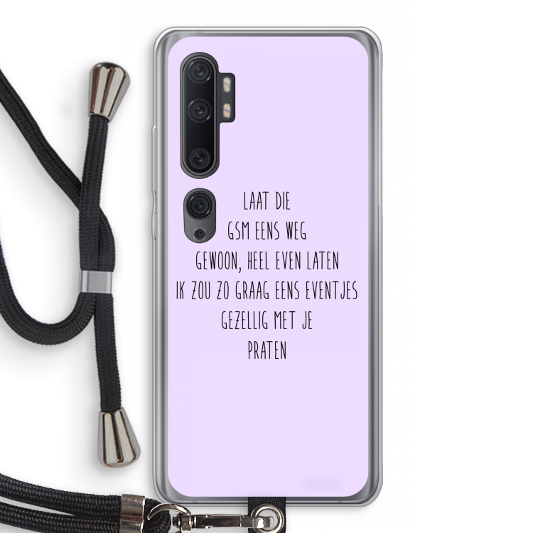 GSM: Xiaomi Mi Note 10 Pro Transparant Hoesje met koord