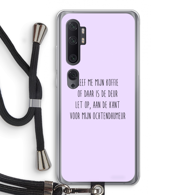 Ochtendhumeur: Xiaomi Mi Note 10 Pro Transparant Hoesje met koord