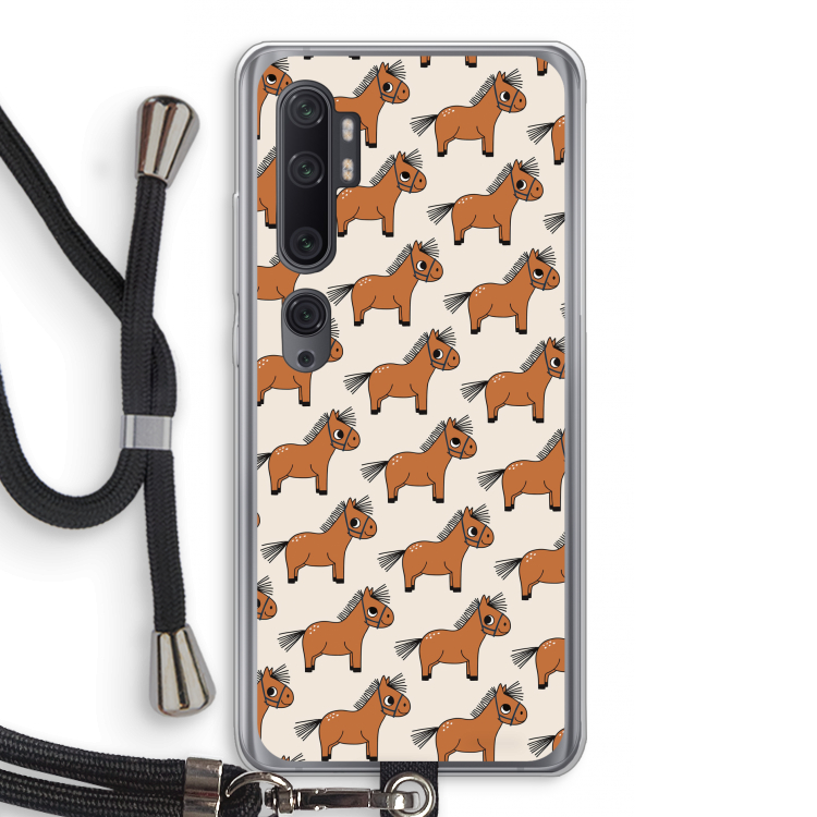 Pony: Xiaomi Mi Note 10 Pro Transparant Hoesje met koord