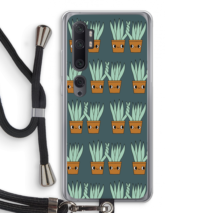 Sansevieria: Xiaomi Mi Note 10 Pro Transparant Hoesje met koord