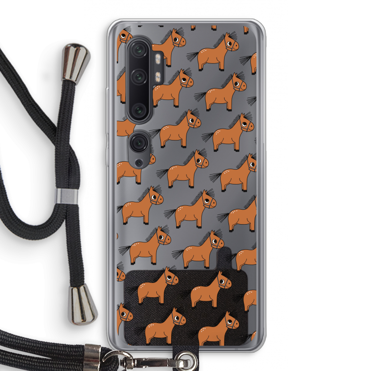 Pony: Xiaomi Mi Note 10 Pro Transparant Hoesje met koord